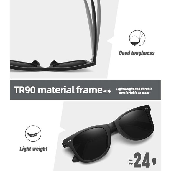 Unisex Polarized Sunglasses 3 Pack UV400 Classic Retro Style for Outdoor Activit main image 5